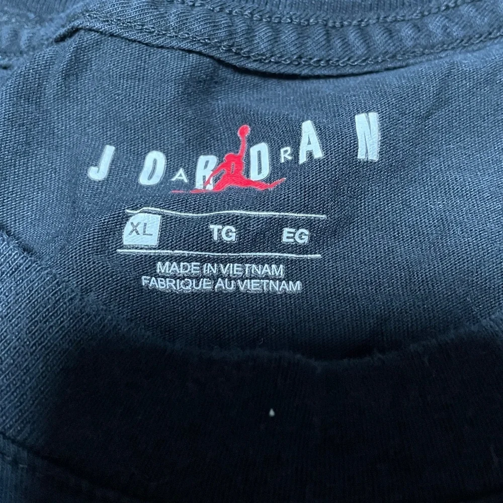 Jordan Black Tee with Colorful Lettering